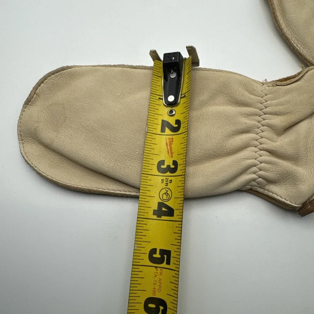 Snowfall Women's Leather Mittens Fleece-Lined Pairs 3.5 x 8 Inch